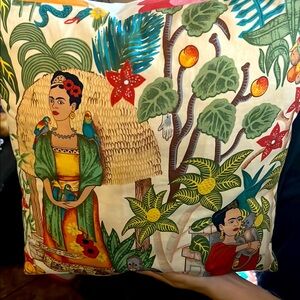 Frida Kahlo Tropical Art Pillow